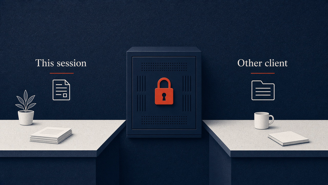 This session and another client share one locked server
