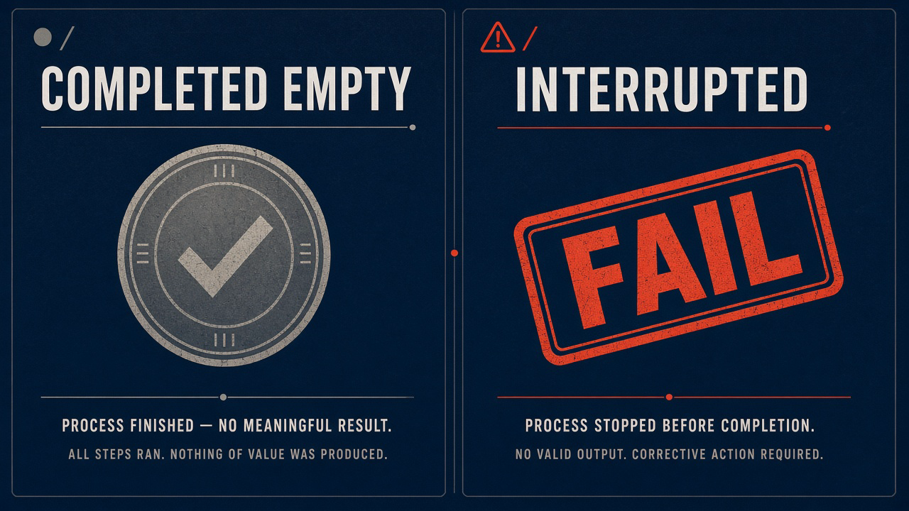 Completed-empty is not the same as interrupted