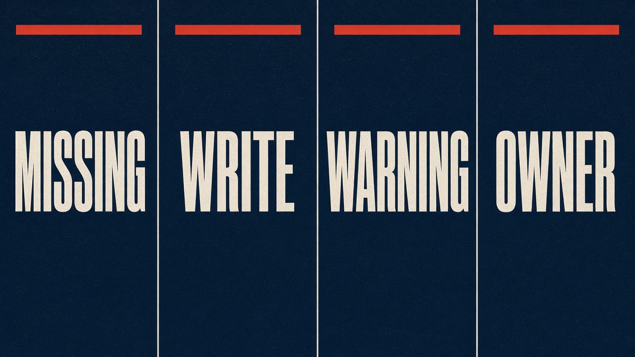 Four stations: missing block, CLI write, warning, named owner