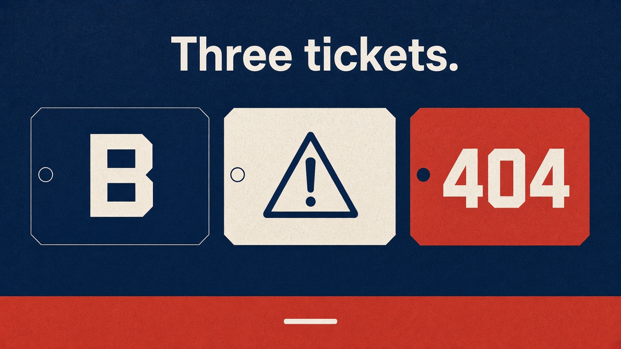 Three tickets: missing block, production-reuse warning, preview URL 404