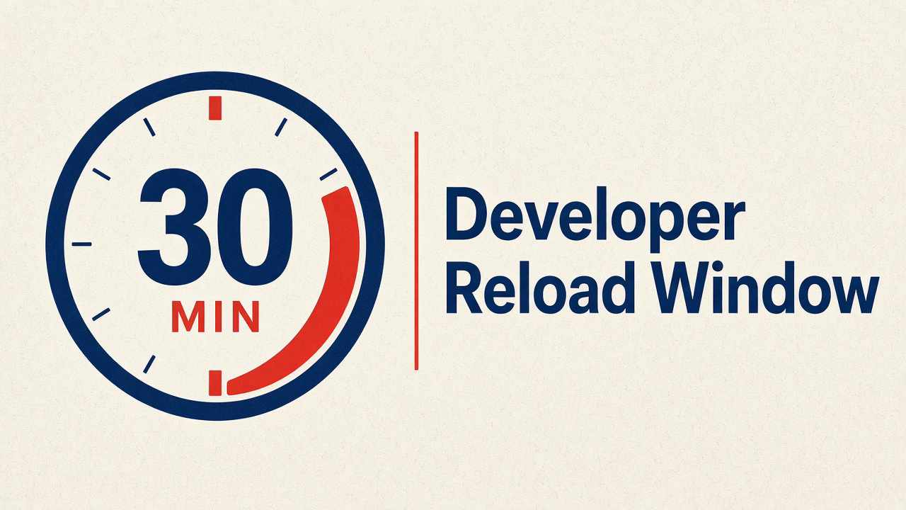 Exclusion changes can take 30 minutes; reload with Developer Reload Window