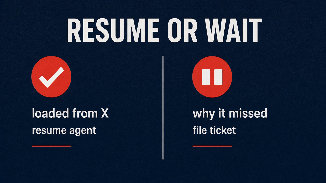 Resume or wait: loaded from X resume agent, or why it missed file ticket